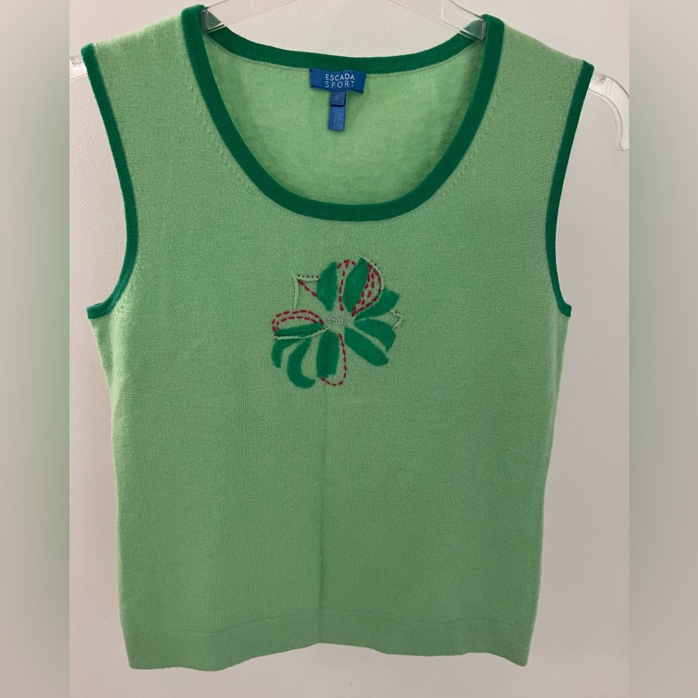 ESCADA SPORT Sleeveless Merino Wool Top Size S